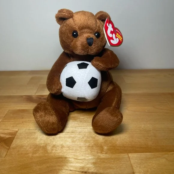 Ty Beanie Baby - SWEEPER the Soccer Bear (5 inch) - Picture 1 of 10